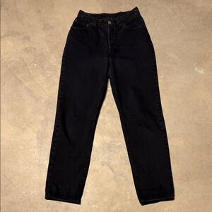 Vintage Levi 501 Straight Leg Button Fly Black Denim